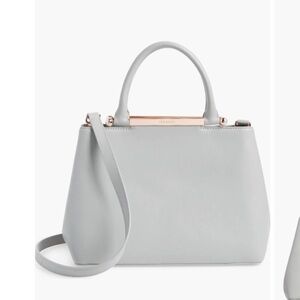 Ted Baker London Anabel Leather Satchel in Gray